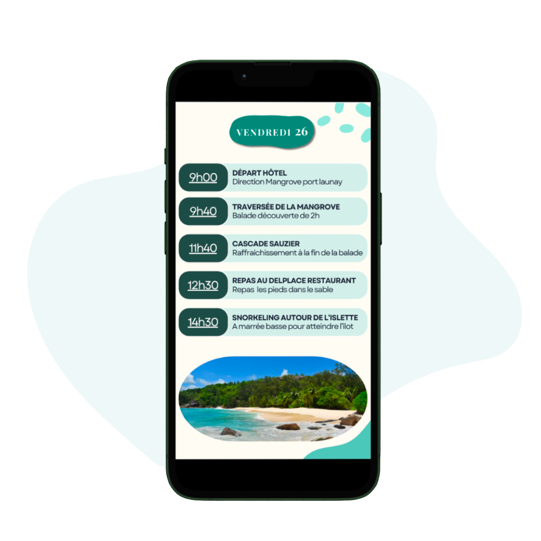 Application de voyage sur smartphone